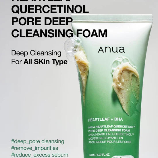 Anua Heartleaf Quercetinol Pore Deep Cleansing Foam 150 мл