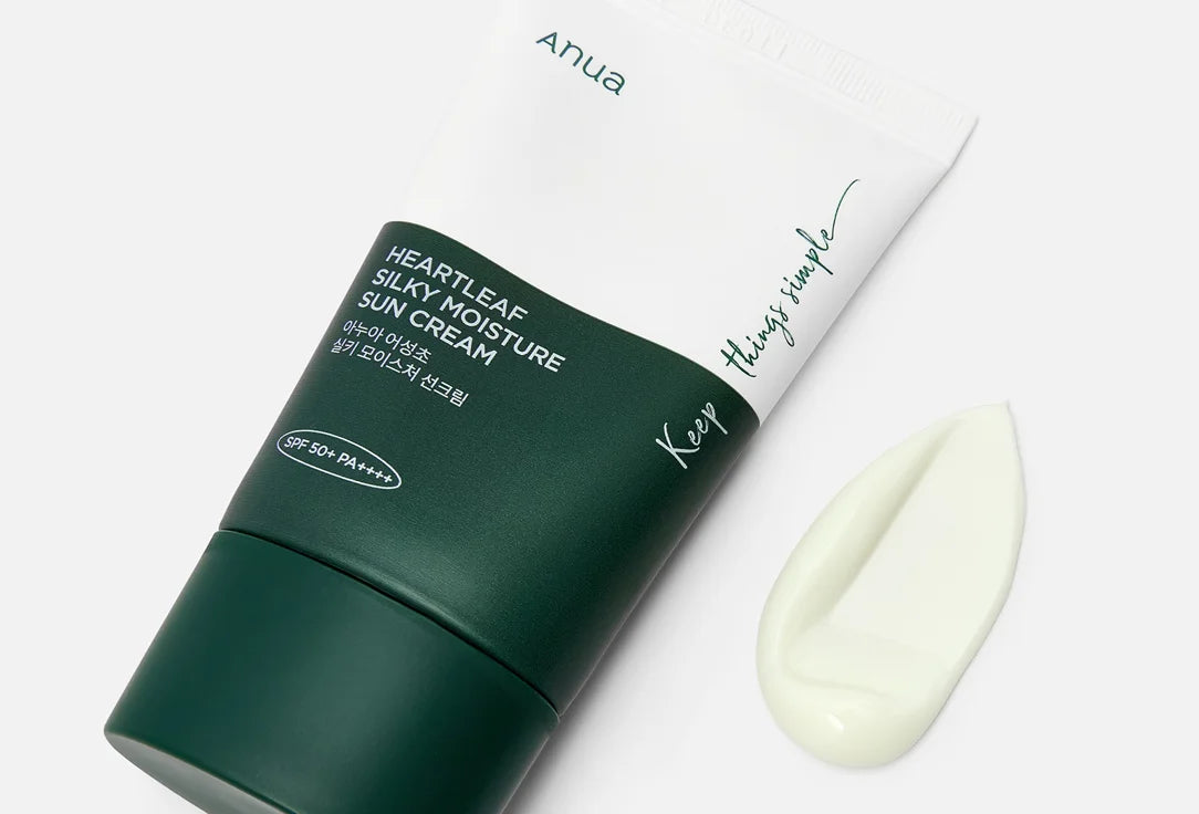 Anua Heartleaf Шелковистый увлажняющий солнцезащитный крем spf 50+ pa ++++ 50 мл