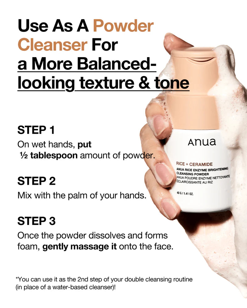 Очищающий порошок Anua Rice Enzyme Brightening Cleansing Powder 40 г